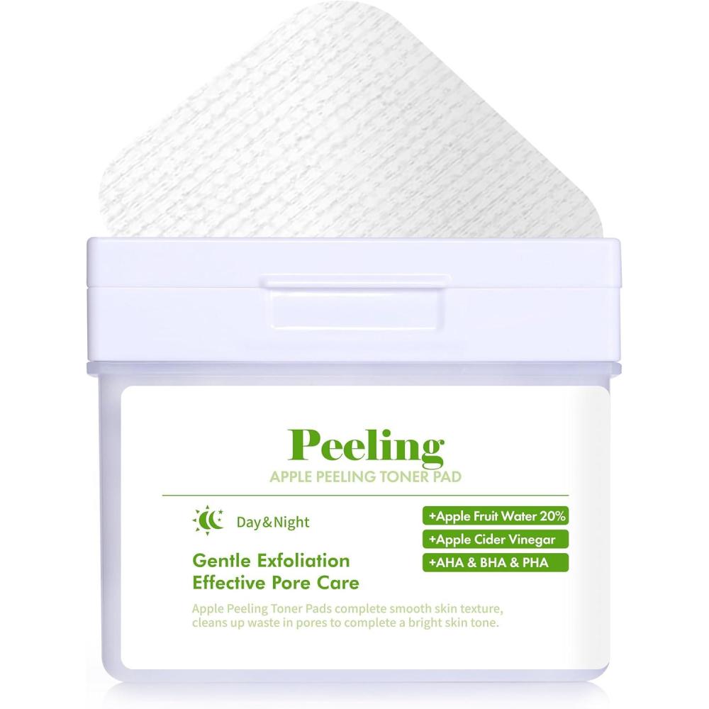 imageDERMAL Collagen Moistfull Pad  Korean Toner Pad for Elasticity amp Wrinkle Improvement with Peptides  Vegan Tencel Square Pads  High Capacity 120 Sheets07 Apple Pad