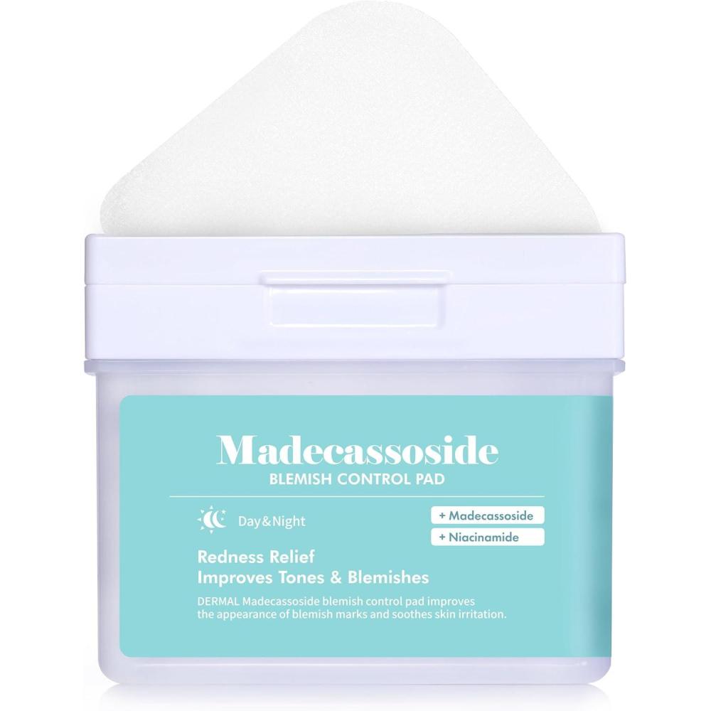 imageDERMAL Collagen Moistfull Pad  Korean Toner Pad for Elasticity amp Wrinkle Improvement with Peptides  Vegan Tencel Square Pads  High Capacity 120 Sheets01 Madecassoside Pad