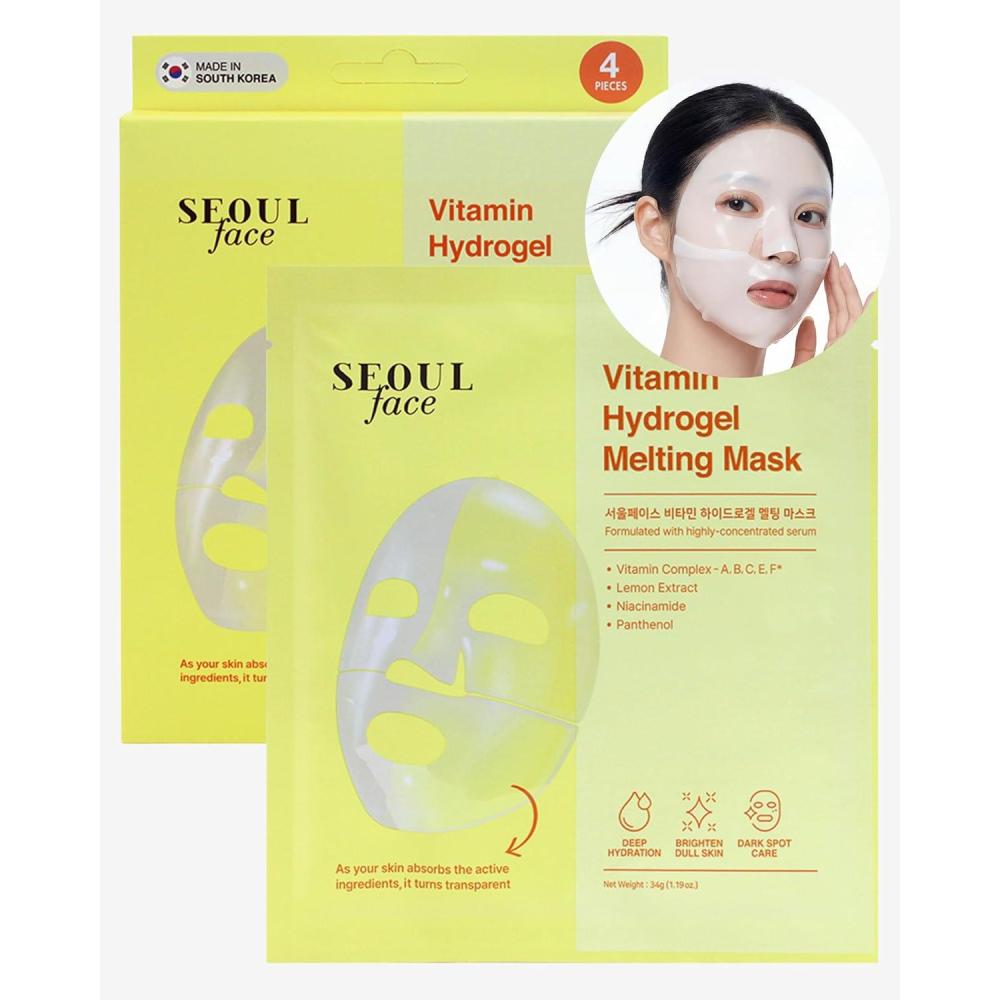 imageDERMAL Hyaluronic Hydrogel Melting Mask 4 Pack  Korean Overnight Cooling Gel Face Mask with Ceramide amp Nano Hyaluronic Acid  Pore Minimizing amp Hydrating Ritual for Glow Skin  KSkincareVitamin