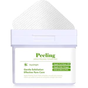 DERMAL Collagen Moistfull Pad – Korean Toner Pad for Elasticity & Wrinkle Improvement with Peptides – Vegan Tencel Square Pads – High Capacity, 120 Sheets(07 Apple Pad)