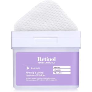DERMAL Collagen Moistfull Pad – Korean Toner Pad for Elasticity & Wrinkle Improvement with Peptides – Vegan Tencel Square Pads – High Capacity, 120 Sheets(03 Retinol Pad)
