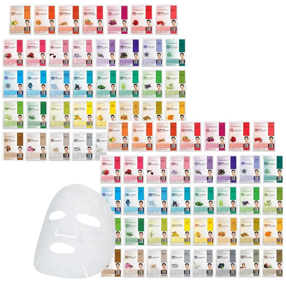 imageDERMAL 39 Combo Pack Made in Korea Facial Mask  20 Years of KBeauty Experience Premium Quality Korean Sheet Masks for Daily Skincare Routine78 Pack39 Dobule