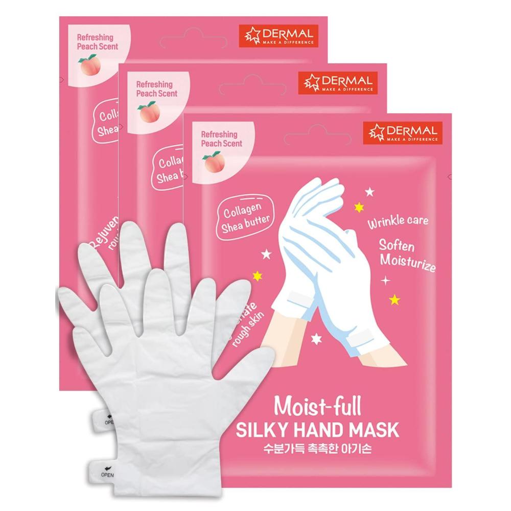 imageDERMAL Moistfull Silky Foot Socks amp Hand Gloves Mask Combo 6 Pack  for Dry Feet and Hands  Home Spa Treatment  Dermatologist Tested Cruelty Free Korean BeautyHand Mask