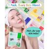 DERMAL Super Food Face Masks Skincare- 12 Pack Facial Sheet Mask for a Glowing Refreshing Skin- Moisturizing Sheet Masks for Face Enriched with Natural Ingredients for All Skin Types(24 Pack)