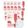 DERMAL Herb Collagen Essence Facial Mask Sheet 23g Pack of 10 – Skin Clear and Purifying, Pore Tightening, Calming for Oily Skin, Daily Skin Treatment Solution Sheet Mask(Strawberry Collagen)