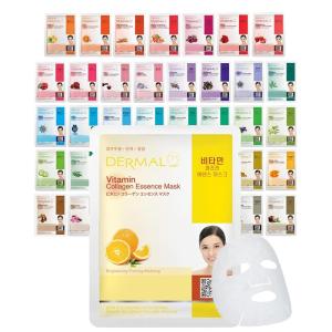 DERMAL 39 Combo Pack Made in Korea Facial Mask – 20+ Years of K-Beauty Experience, Premium Quality Korean Sheet Masks for Daily Skincare Routine(39 Pack)